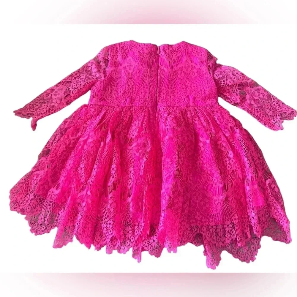NWT Bardot Girls Gertrude Scalloped Lace Dress